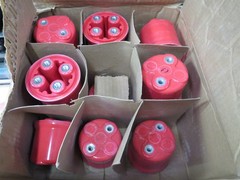 LOT OF 15 MBI FG47512010 MB2000-15 6350-S10 4 X 2 ELECTRICAL GLASTIC STANDOFF IN