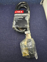 CAROL 01006.63.01: DRYER CORD 6 FEET 4 CONDUCTOR GROUNDED