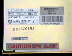 ALLEN BRADLEY POWER SUPPLY PART 160591 CAT 8520-OFC REV 03 FUSE 8a / 250V Used