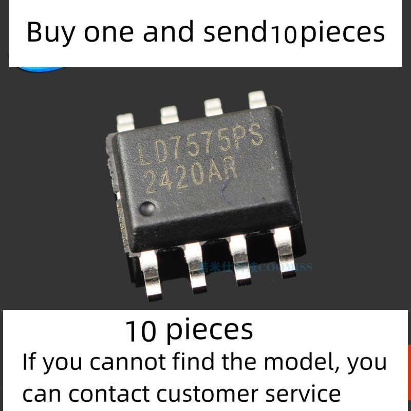 10 piece set LD7575PS SMD SOP-8 AC-DC controller and regulator 11V~ 25V