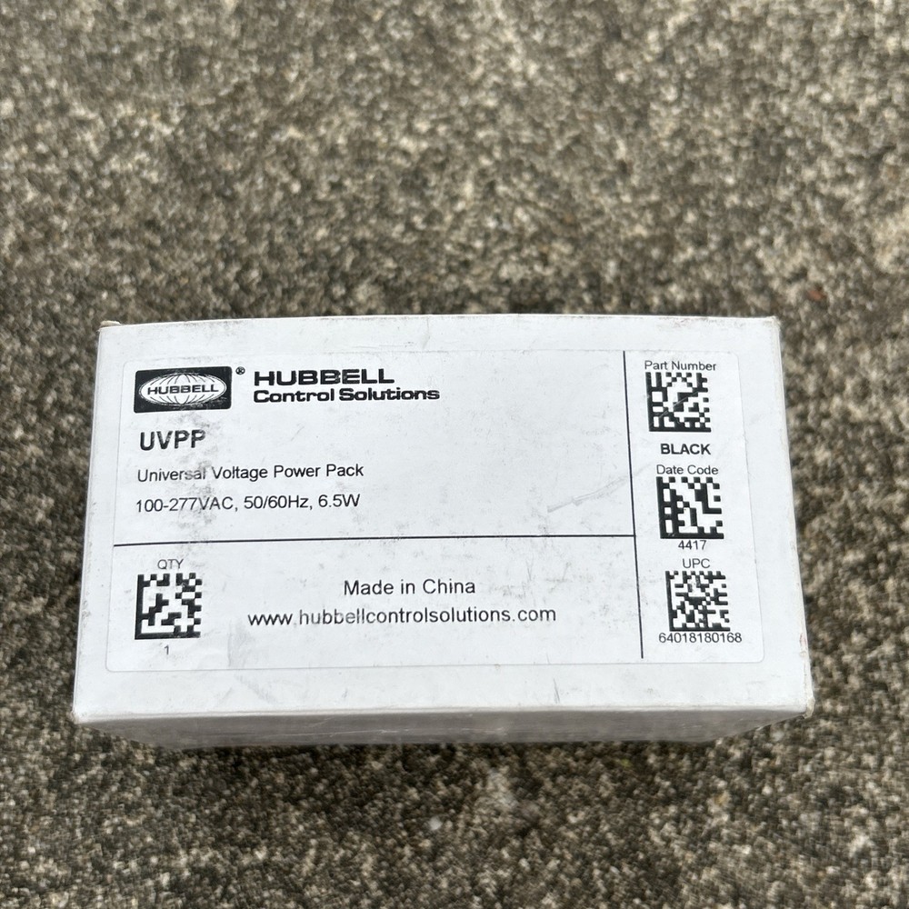 Hubble UVPP Building Automation Universal Voltage Power Pack Black