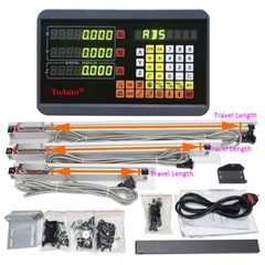 6″ 12″ 22″ Linear Scale 3Axis Digital Readout DRO Display for Mill Lathe, US