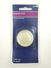 Lot of 3 Leviton 26115 Ivory Dimmer Knobs Fits .25″ Diameter “D” Shaped Shaft