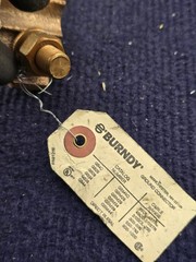 (QTY 6) BURNDY GBM29: 2SOL-250 2 CU LUG GROUND CONNECTOR
