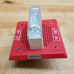 Wheelock E-70-LSM-24 Fire Alarm Speaker Strobe, 25/70 VRMS, 15/75cd – USED