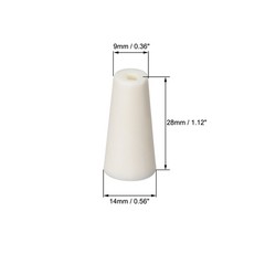 9-14mm Beige Drilled Silicone Stopper Plugs for Flask Test Tube Stopper 10pcs