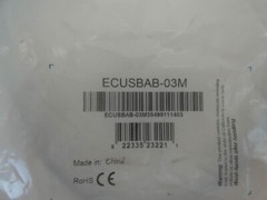 L-Com ECUSBAB-03M Deluxe USB Cable Type A-B Cable, 0.3m – NEW Surplus!