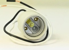 White Ceramic Porcelain Bulb Light Lamp Socket 250V 660W E136278 Sun-Lite