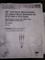 7620-S-2-3-RJS-5GT Cold Shrink QT-III 5/8 KV for #4 AWG Termination Kit 90 Day