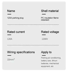 120A Male Female Connector 1200V Electrical Connector High Voltage Set
