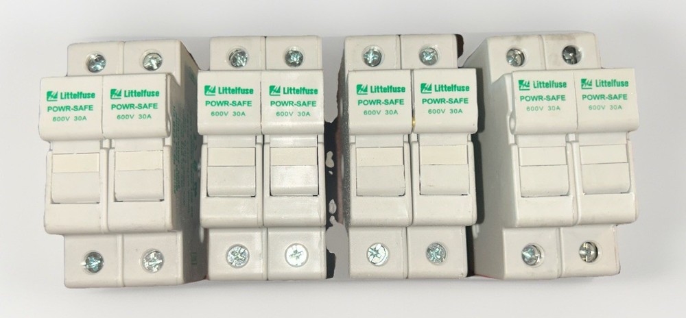 *QTY 4* Littelfuse LPSM CH 30A 600V Midget Powersafe 2P Fuse Holder. NEW! AH