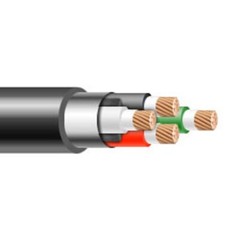 24050 50′ 2/4 Wire Cord SOOW , Rubber Coated, 2 Gauge, 4 Conductor, 600V
