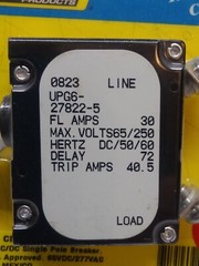 Seachoice AC/DC Marine Circuit Breaker, 10Amp or 30Amp, 227V AC/ 65V DC (CHOOSE)