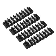 4 Pcs 8 Positions Terminal Block 300V 20A 9.5mm Pitch Dual Rows Strip