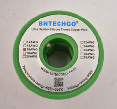 Bntechgo 16 AWG Ultra Flexible Silicone Tinned Copper Wire 600V Spool Pink
