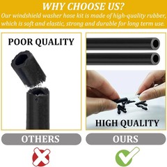 Windshield Washer Hose Kit – Includes 4 Meter Washer Fluid Hose & 12 Pcs Hose Co