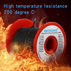 BNTECHGO 20 Gauge Silicone Wire Spool 100 Ft Black Flexible 20 AWG Stranded Tinn
