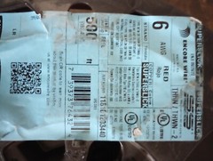 6 awg red mtw thhn thwn-2 copper wire encore superslick sold by the foot