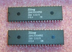 QTY (2) Z84C4004PEC ZILOG 40 PIN DIP Z80 SIO/O SERIAL INPUT OUTPUT CONTROLLER