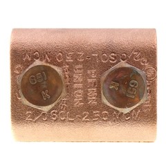 PENN-UNION GJ-3 BRONZE GROUND CLAMP CONNECTOR, FOR CU 2/0 SOL – 250MCM