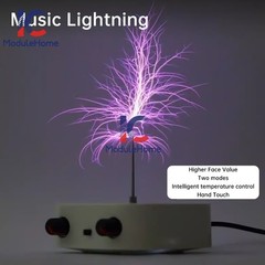 AC110-220V Dual Mode Music Tesla Coil Music Box Artificial Lightning Touchable