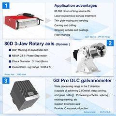 2.5D 60W/100W/200W/300W JPT M7 Mopa Fiber Laser Engraving Machine Color Marking