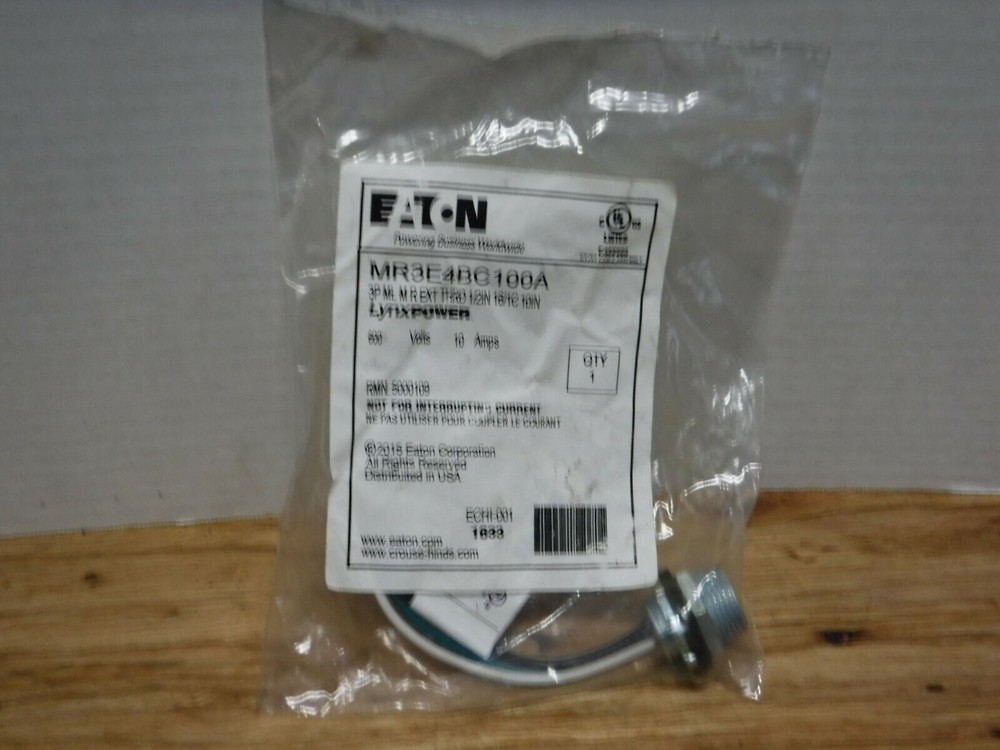 Eaton MR3E4BC100A, 5000109, 3-Pole Receptacle 1/2″ NPT