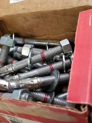 Box of 20 – Hilti KB-TZ2 Carbon Steel Zinc Plated Concrete Wedge Anchor 1/2 x 3