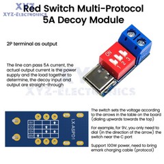 PD/QC Decoy Fast Charging Trigger Module Adjustable Voltage 5V9V12V20V Type-C