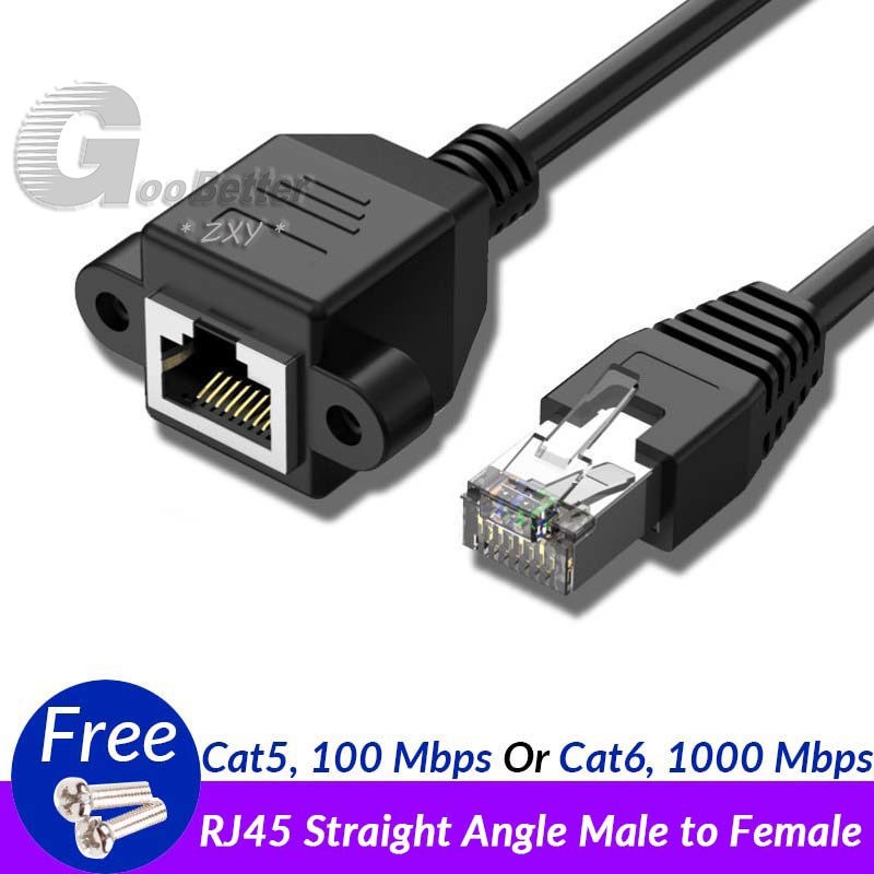 RJ45 Male to Female Ethernet Network Screw Panel Mount Extension Cable 0.3M – 5M