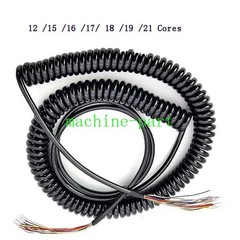 12-21 Cores Spring Spiral Cable Coiled Cable Fit for CNC Handheld Encoder