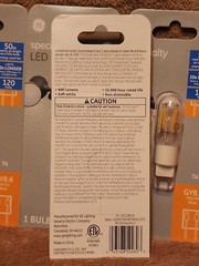 Lotof 4: LED Light Bulb, Clear, Filament Design, 3-Watts, 400 Lumens -93129029
