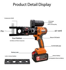 Electric Press Tool for Cable Lugs ME-240T Hydraulic Pliers Battery Crimper