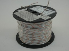 Allied Wire & Cable 15830440 Wire Reel, 500′, 600V, White/Orange, 18AWG – NEW…