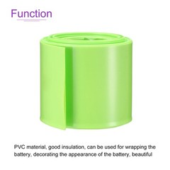 50mm Flat 5m Sleeve PVC Wrap Heat Shrink Tubing for 18650 Battery Bright Green