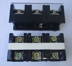 WIRE TERMINAL BLOCK STRIP 60 AMP 3 POLE TC603