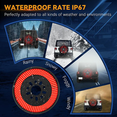 Spare Tire Brake Light for 2018-2026 Jeep Wrangler JL JLU, 405PCS LED Super Brig