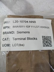Siemens 8WA1011-1DF11 Terminal Block 2.5mm 800V DIN Rail Industrial 50/order