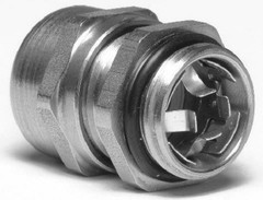 Dome Cap Standard Cable Gland, nickel plated brass, M20, cable .39 – .55, o-ring