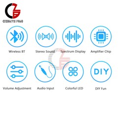DIY Bluetooth Speaker Kit LED Music Spectrum Electronic Soldering Electronic Kit