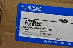 System Sensor PC2WL-LED Horn Strobe Fire Alarm 2-Wire Indoor Clear Lens Ceiling