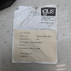 Igus 250-03-055-6MC Cable Hose Carrier E-Chain Systems 21 Links 39″ Length New
