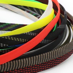 16mm Width Coloured PET Expandable Braid Sleeving Cable Wire Sleeve Sheath Dense