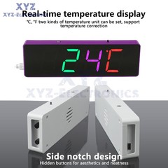 DIY Electronic Clock Kit LED Digital RGB Clock Time Temperature Date Display 5V