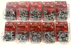 LOT OF 150 GARDNER BENDER GREY 7/16″ LOW VOLTAGE STAPLES 10 PKS OF 15 PSG-15