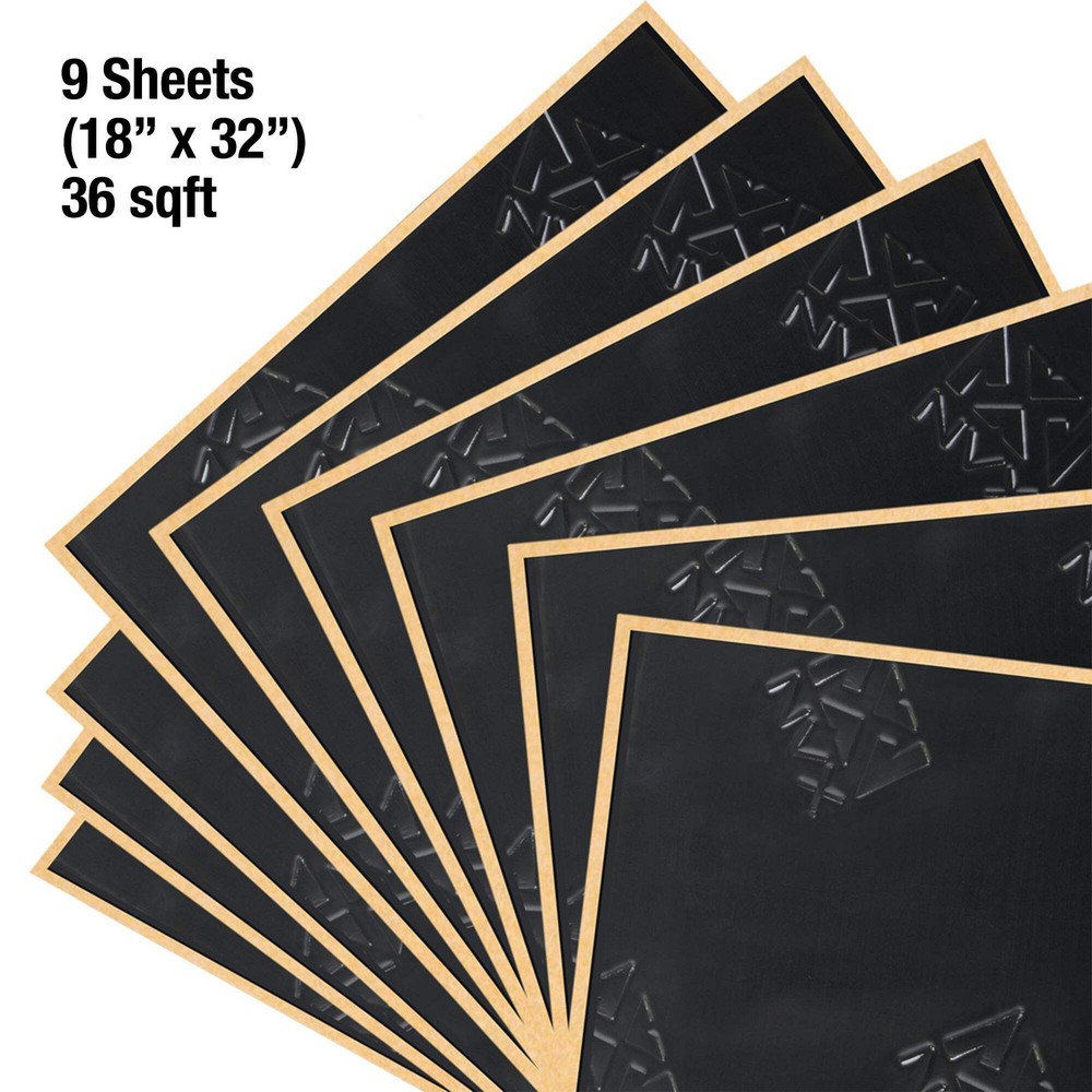 SDBBP40UL 36 Square Feet Black Ultra Light Sound Deadening Kit – Nine Pieces