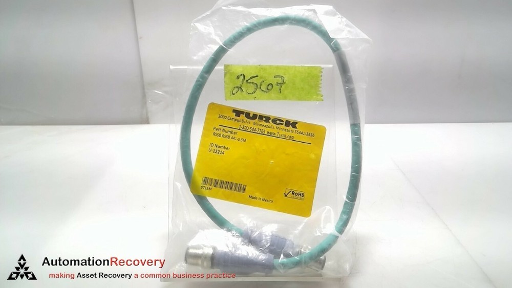 TURCK RSSD RSSD 441-0.5M, ETHERNET CABLE ASSEMBLY, U-12214, NEW #341066