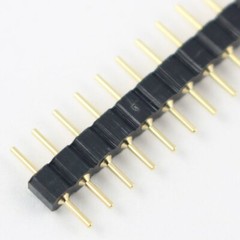 1Pcs Gold Plated 2.54mm Pitch Male 40 Pin Single Straight Round Header Strip