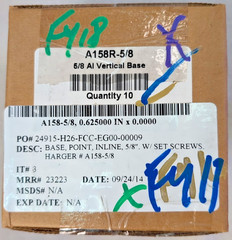 Harger Lightning & Grounding A158R-5/8 Vertical Air Terminal Base *BOX OF 10*