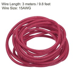 9.8ft 15AWG Electronic Wire High Temperature Electrical Silicone Cable Red